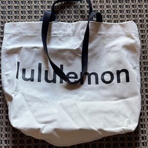 Lululemon Double Handle White Tote Bag